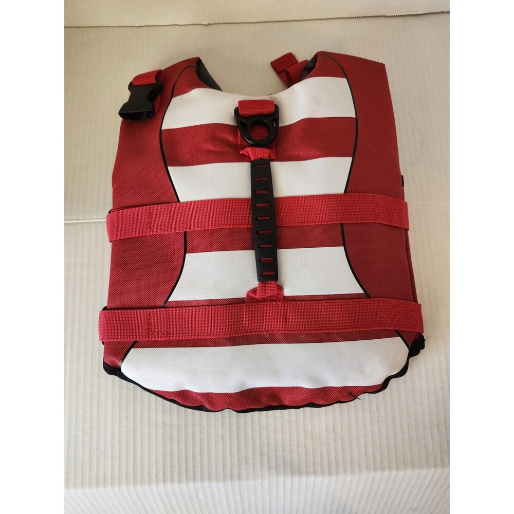 Red & White Dog Life Jacket Small